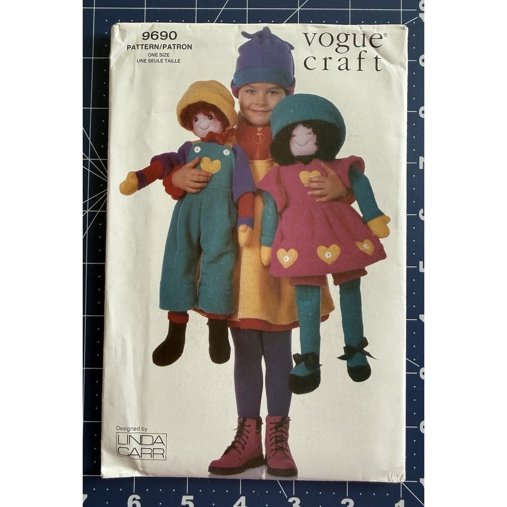 Vogue 9690 Linda Carr Designed Pattern 27" Fleece‎ Kids Package Uncut FF